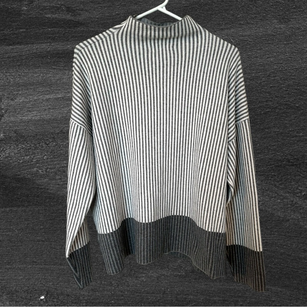 Rachel Zoe Striped Mock Neck Sweater #002 - Picture 8 of 13